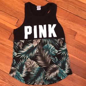 PINK tropical print tank